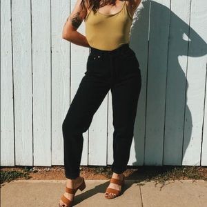 Vintage black Levi’s 512 high waisted tapered leg jeans